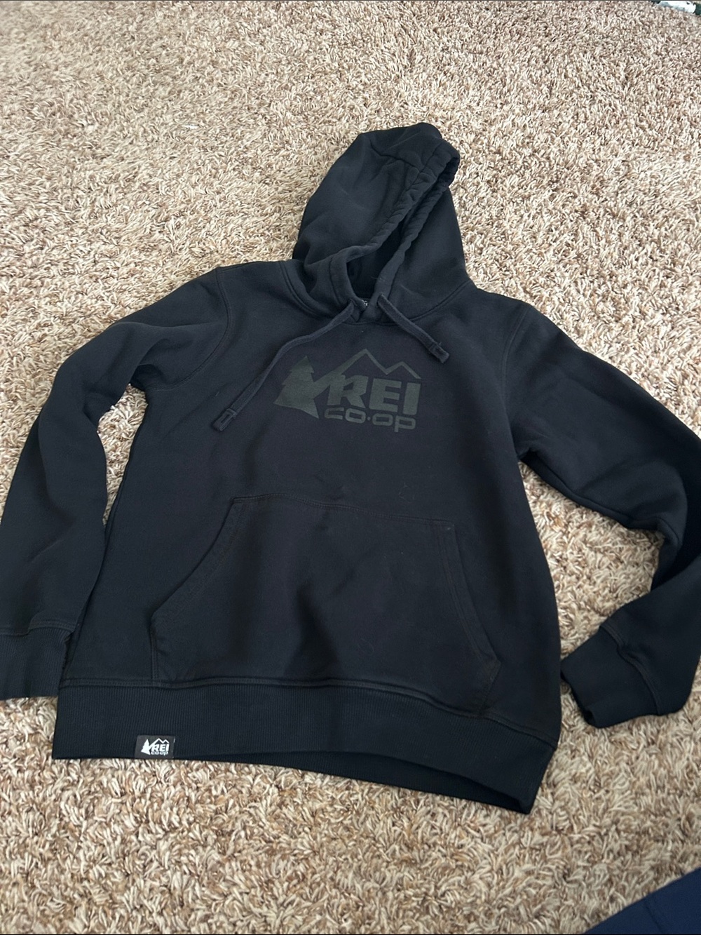 REI Black Women's Hooded Pullover Sweatshirt